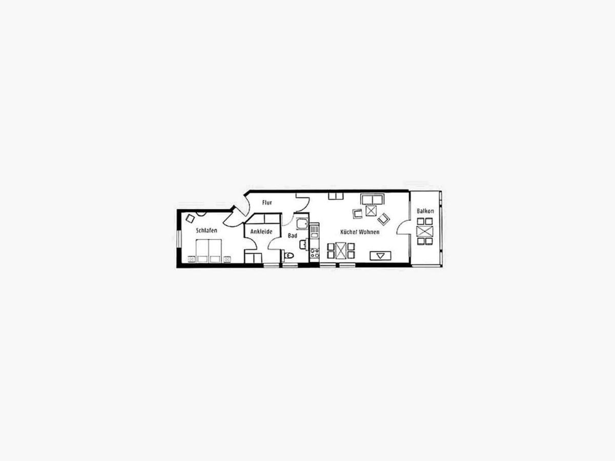Komfort Appartement mit 1 Schlafzimmer und Balkon im Obergeschoss 225 Ostseebad Ostseebad Binz Exterior foto